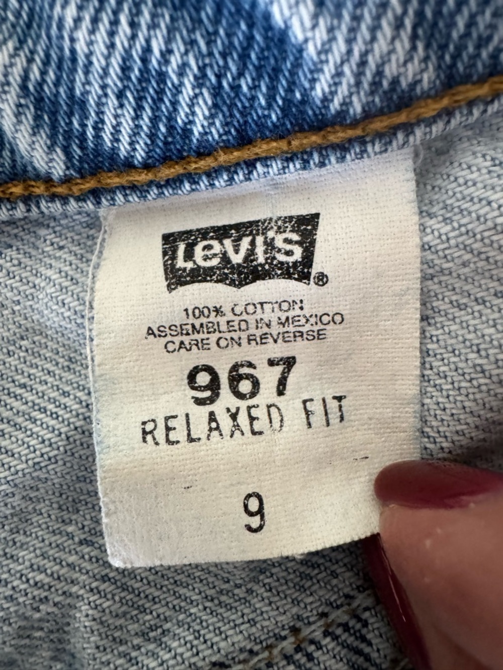 Levi’s 967 Relaxed Fit Shorts Y2K Orange Tab Light Wash Junior Size 9 - Picture 2 of 12